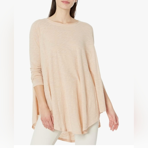 Free People - Aria Trapeze Long Sleeve Top in color Misty Mink, size M, NWT - Picture 3 of 7